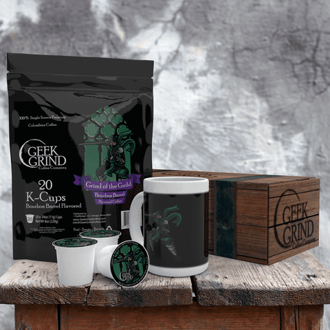 Grind of the Guild - Bourbon Flavored Coffee - Geek Grind Coffee