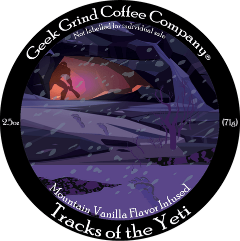 Tracks of the Yeti - Vanilla Flavored Coffee - Geek Grind Coffee