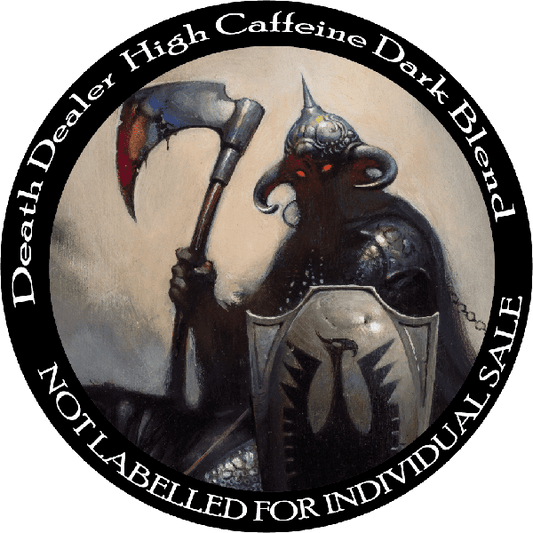 Death Dealer - High Caffeine - Frazetta - Kcup - Geek Grind Coffee
