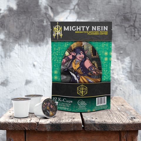 The Mighty Nein - Brenatto’s Mystery Potion -Vanilla Caramel Custard Flavor Coffee K-Cups - Geek Grind Coffee
