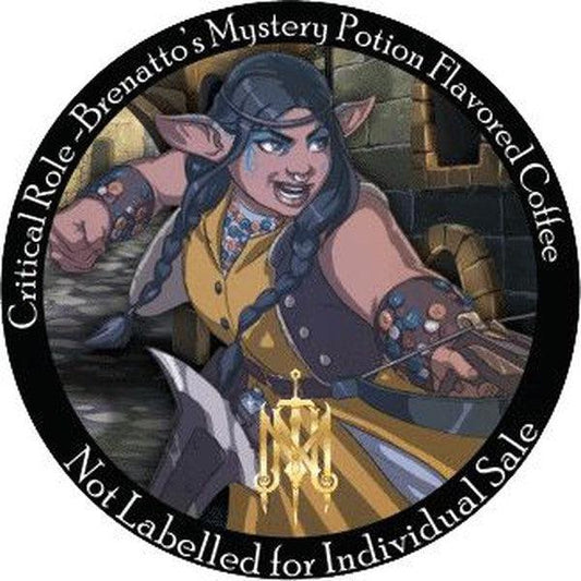 The Mighty Nein - Brenatto’s Mystery Potion - Vanilla Caramel Custard Flavor Ground Coffee Sample - Geek Grind Coffee