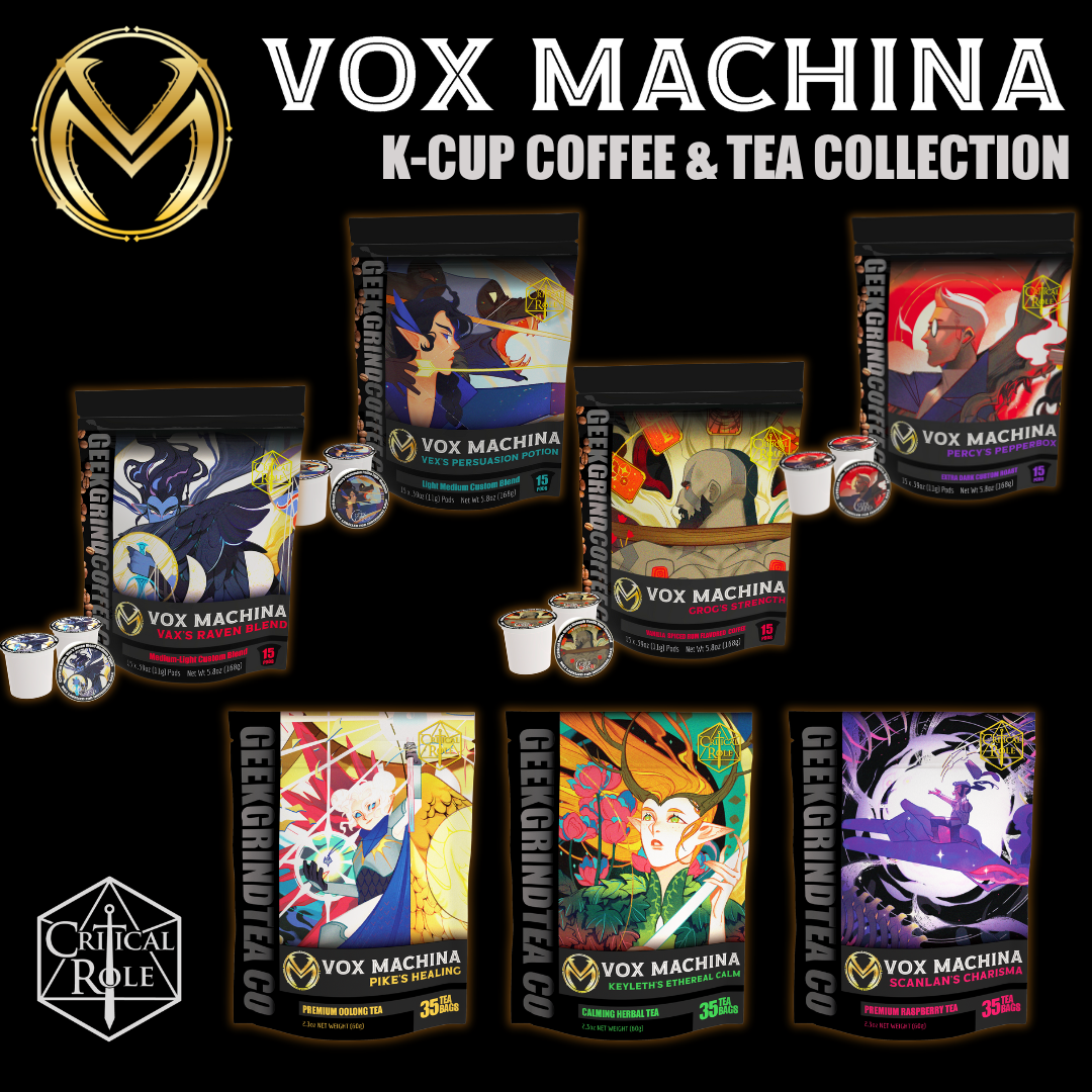 Vox Machina Coffee and Tea Set w/ K-Cup Coffee Pods - Critical Role