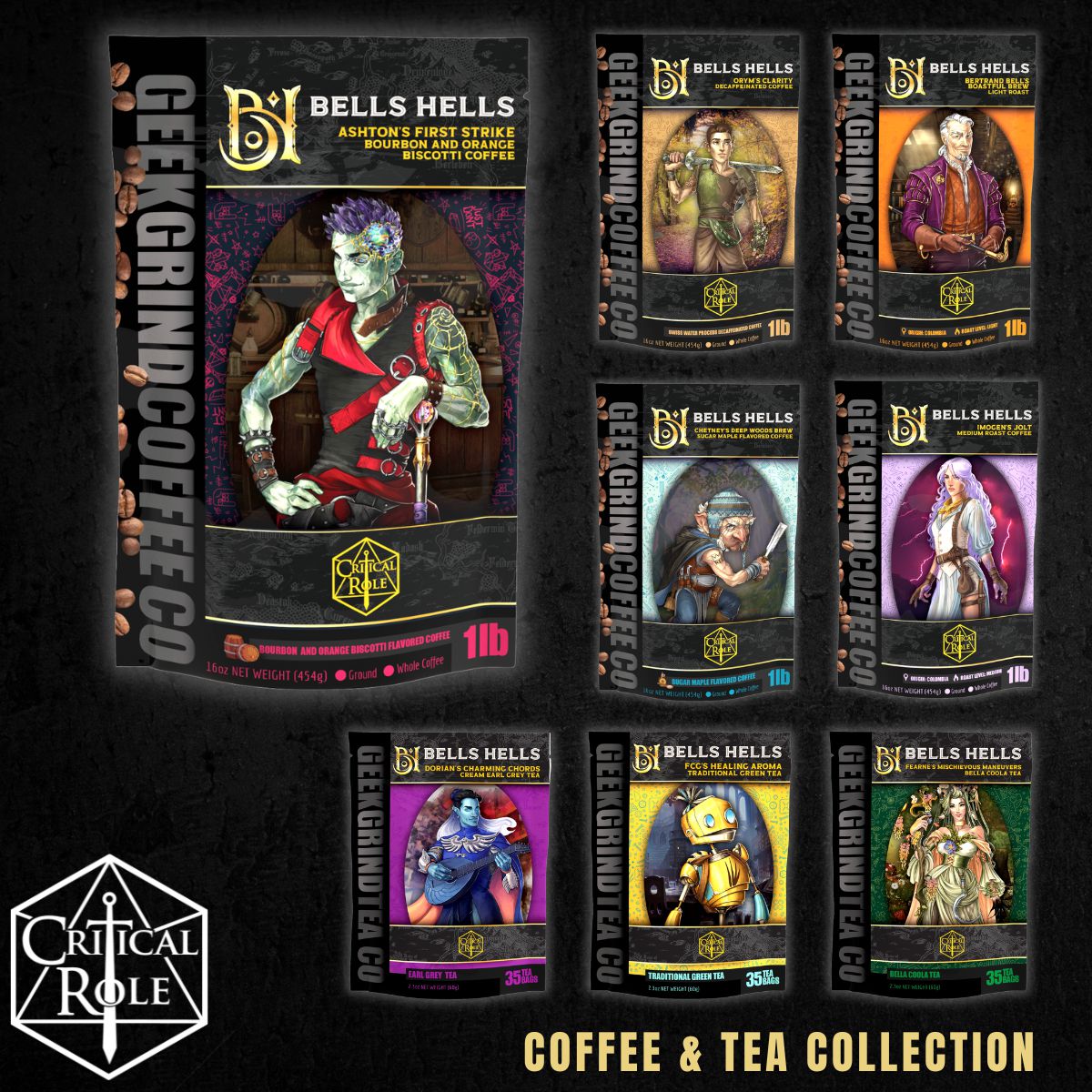 Critical Role Bells Hells Coffee and Tea Set