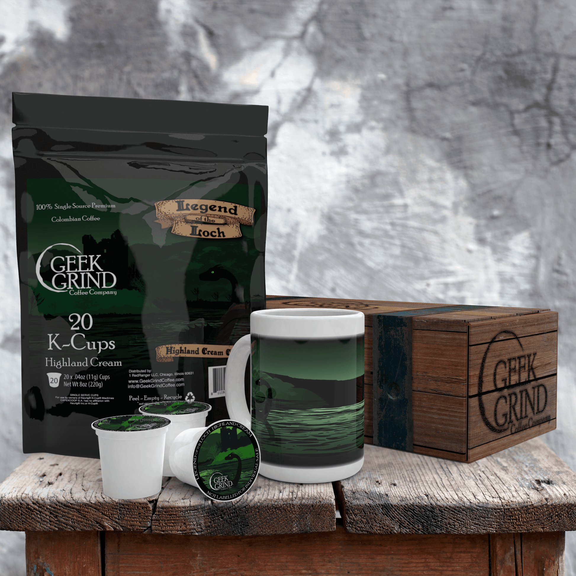 Legend of the Loch Highland Cream K-Cup Crate - Geek Grind Coffee