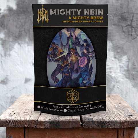 Critical Role Mighty Nein - Mighty Coffee and Tea Collection Sets! - Geek Grind Coffee