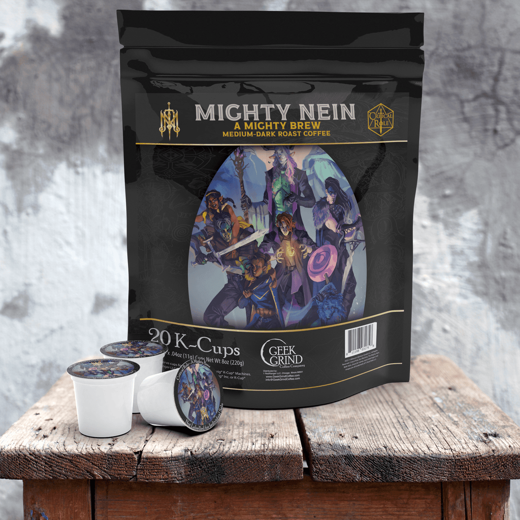 The Mighty Nein - A Mighty Brew - Medium Roast - Critical Role Coffee K-Cups - Wholesale - Geek Grind Coffee