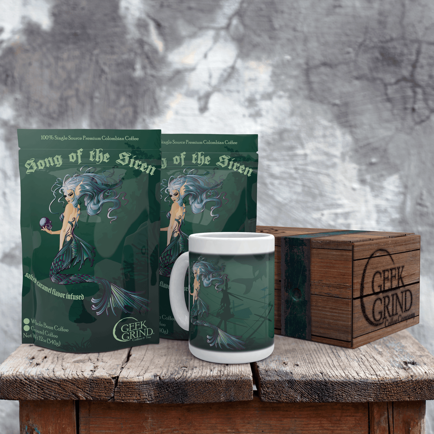 Song of the Siren Sea Salted Caramel Crate - Geek Grind Coffee