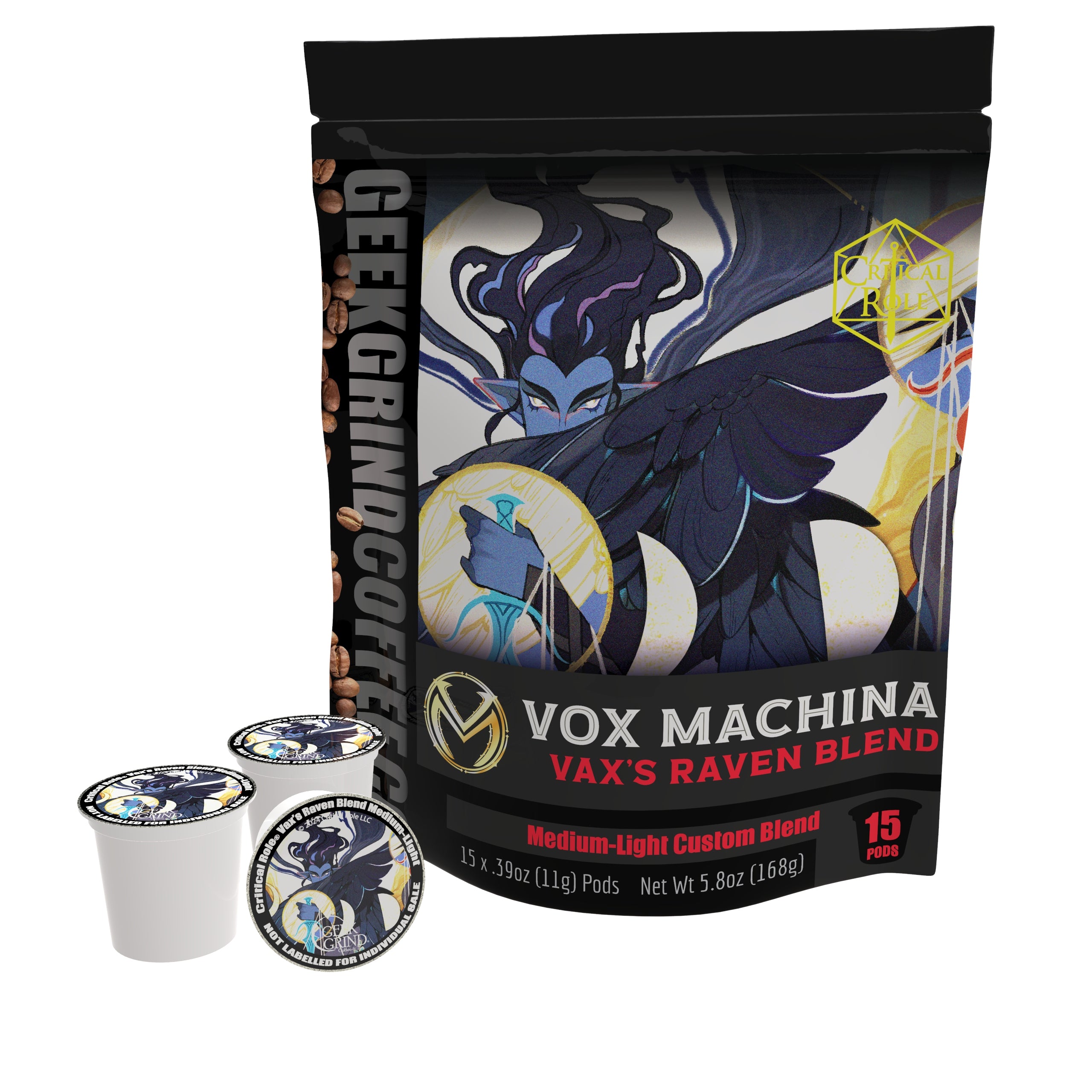 Vax's Raven Blend - Medium-Light Roast Vox Machina Coffee - Critical Role K-Cups