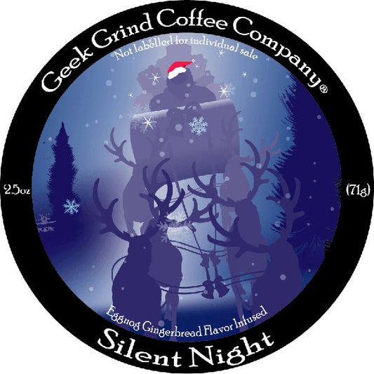 Silent Night - Eggnog Gingerbread - 2.5 oz Ground Sample - Geek Grind Coffee