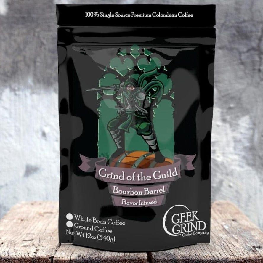 Grind of the Guild - Bourbon Flavored Coffee Wholesale - Geek Grind Coffee