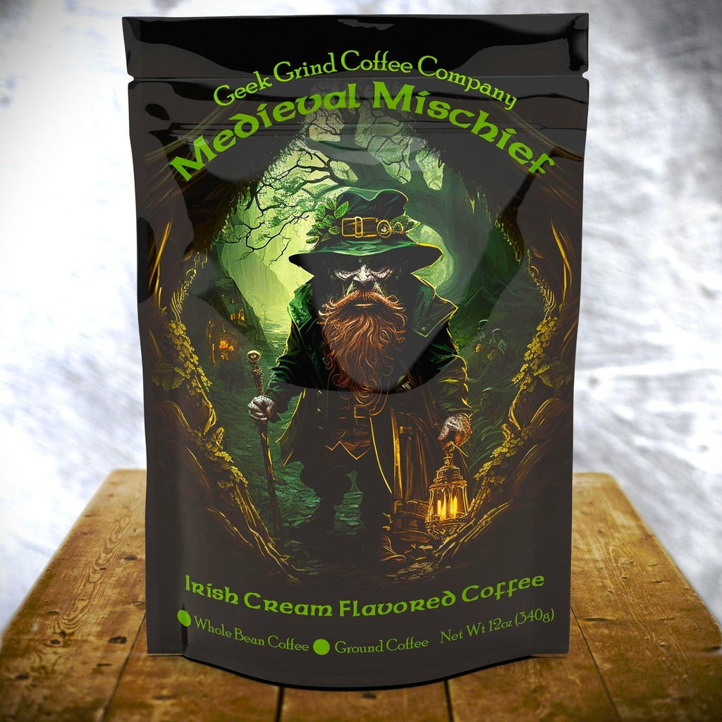 Medieval Mischief - Irish Cream Flavored Coffee Wholesale - Geek Grind Coffee