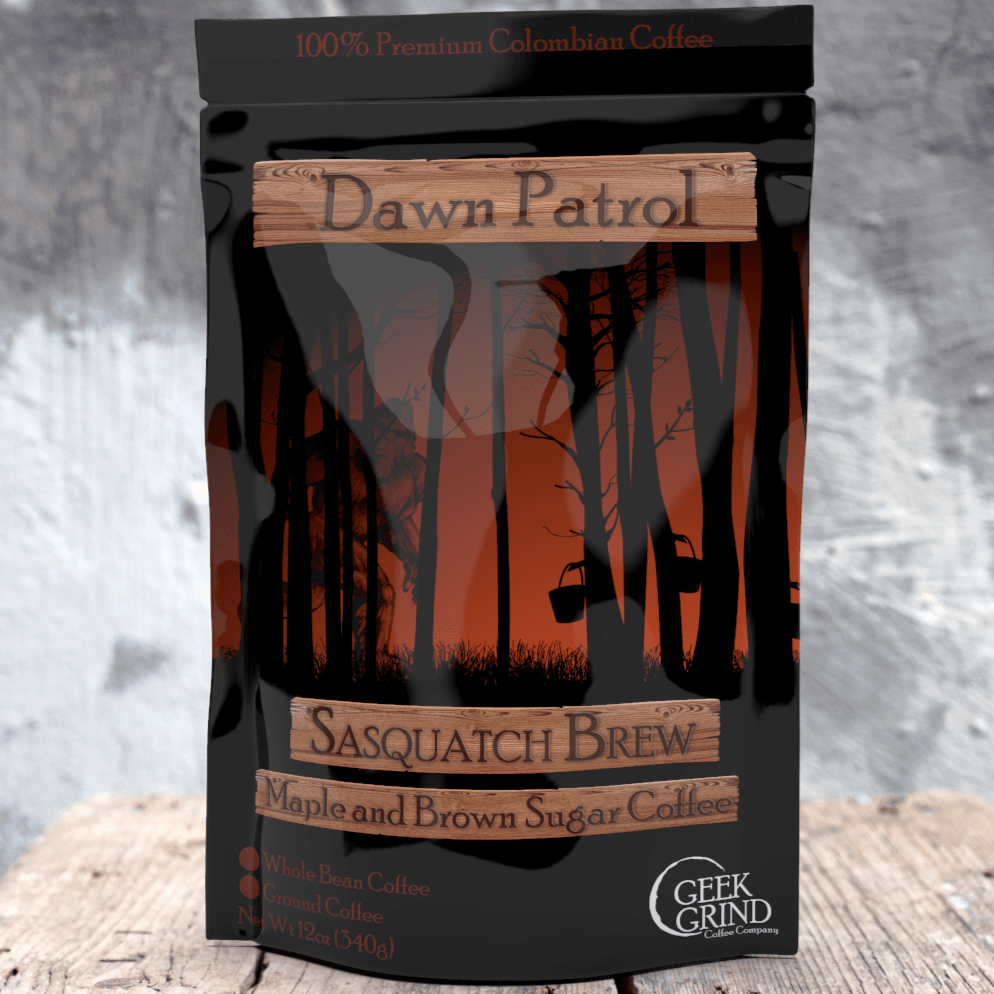 Dawn Patrol Sasquatch Brew - Maple and Brown Sugar Flavored Coffee Wholesale - Geek Grind Coffee