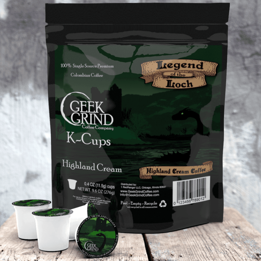 Legend of the Loch Highland Cream Flavor K-Cups Wholesale - Geek Grind Coffee