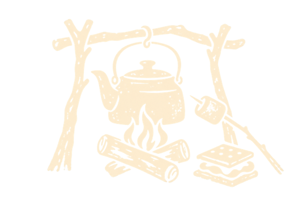 Campfire S'Mores - — antique woodcut illustration
