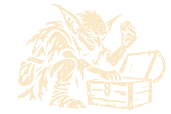 Goblin's Greed - Medium Roast — antique woodcut illustration