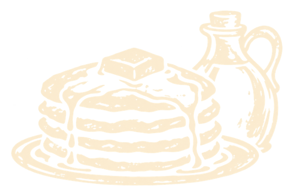 Hot-Butter Maple Pancakes — antique woodcut illustration