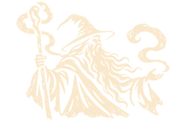 Wizard's Mist - — antique woodcut illustration
