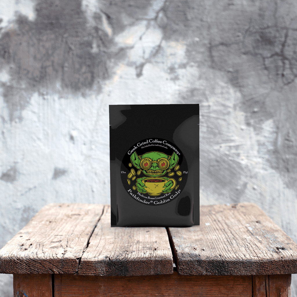 Goblin Gulp - Pathfinder - 2.5 oz Ground Sample - Geek Grind Coffee