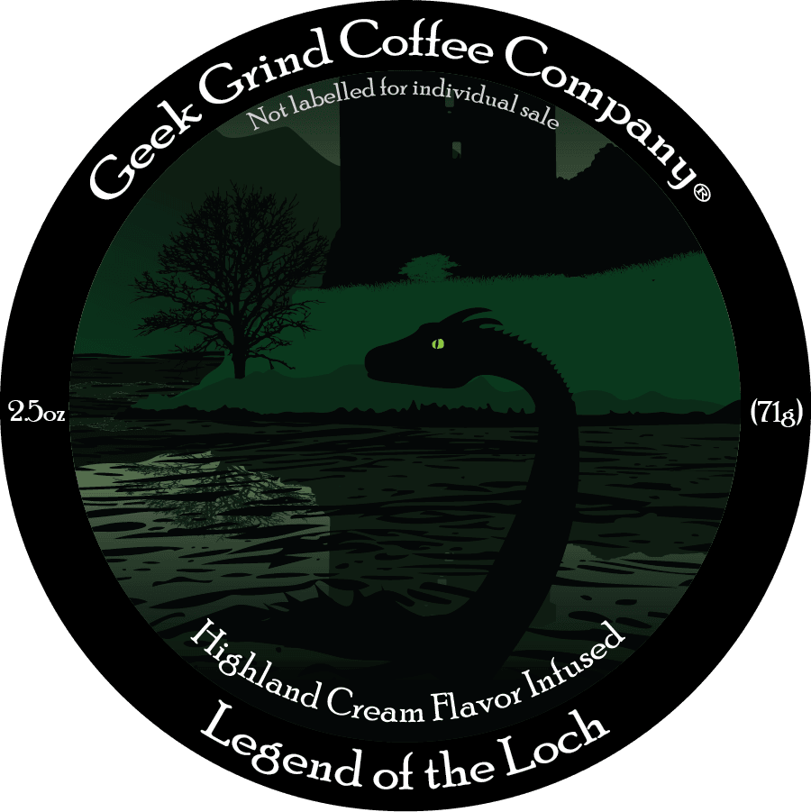 Legend of the Loch - Highland Cream- 2.5 oz Whole Bean Sample - Geek Grind Coffee