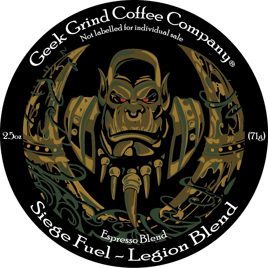 Siege Fuel- Espresso Roast - 2.5 oz Whole Bean Sample - Geek Grind Coffee