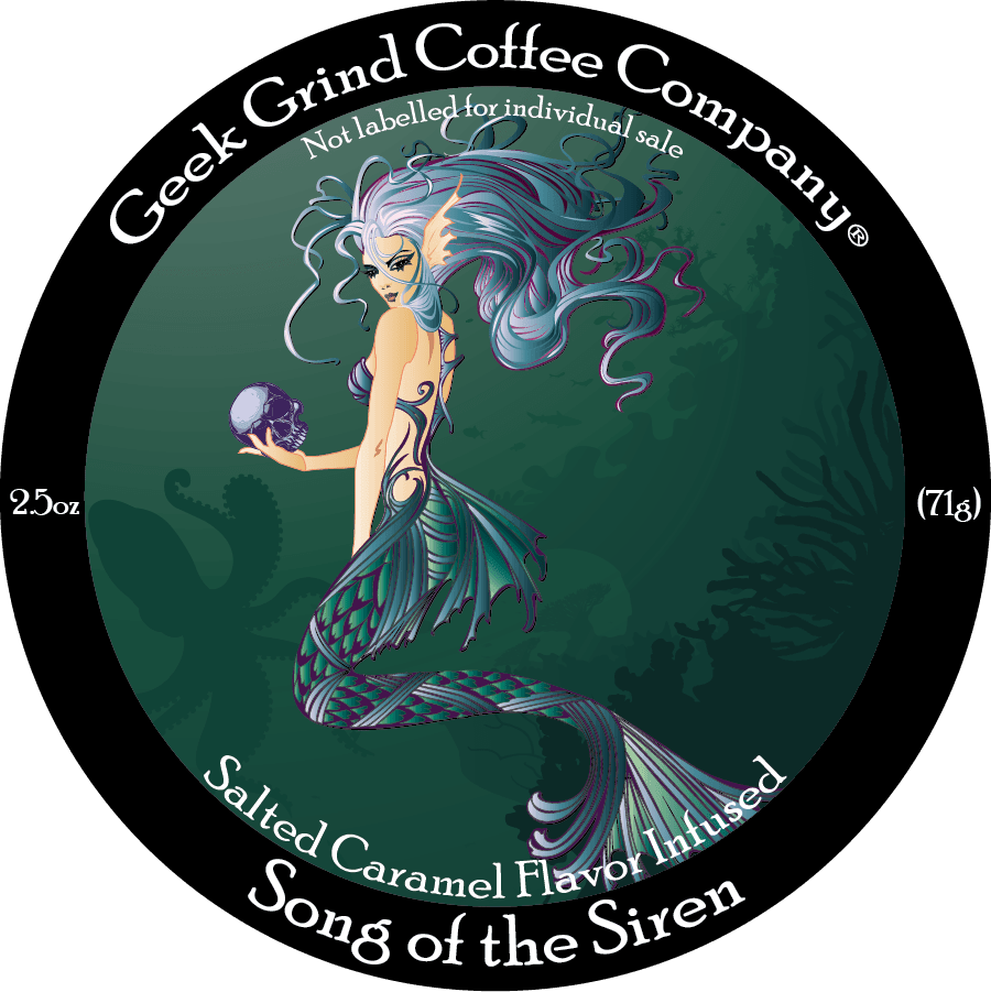 Song of the Siren - Salted Caramel - 2.5 oz Ground Sample - Geek Grind Coffee