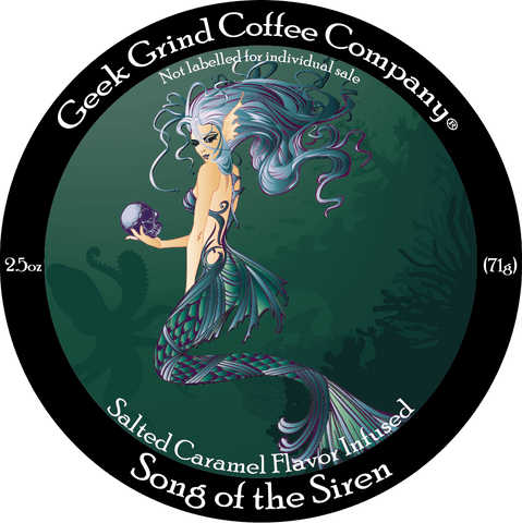 Song of the Siren - Salted Caramel Flavored Coffee - Geek Grind Coffee