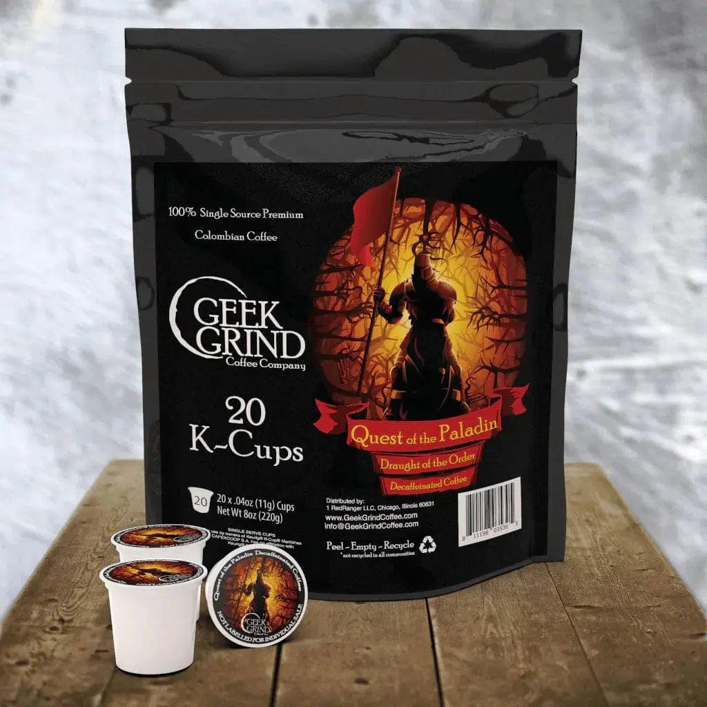 Quest of the Paladin DECAFFEINATED K-Cups - Geek Grind Coffee