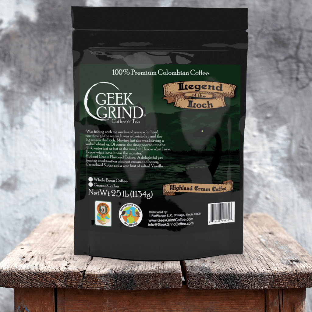Legend of the Loch - Highland Cream Flavored Coffee - Geek Grind Coffee