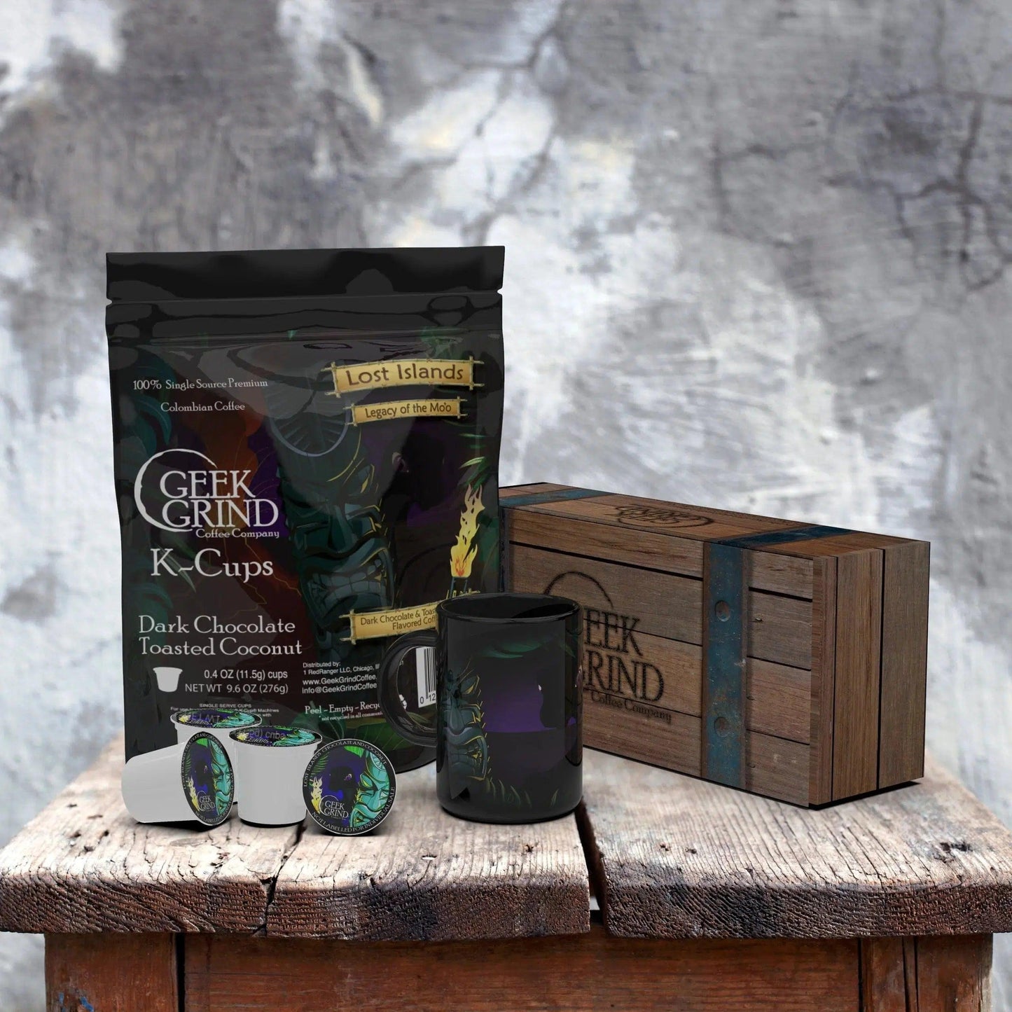 Lost Islands Dark Chocolate & Coconut Flavor K-Cups - Geek Grind Coffee